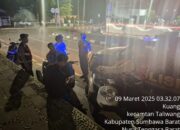 Antisipasi Gangguan Kamtibmas, Sat Samapta Polres Sumbawa Barat Laksanakan Patroli Sahur