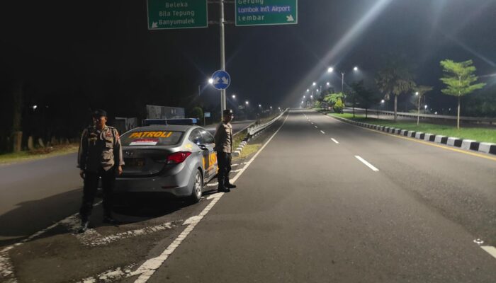 Polsek Kediri Gelar Patroli Blue Light Cegah Kriminalitas dan Balap Liar