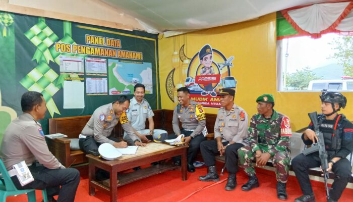 Wadirlantas Polda NTB Tinjau Langsung Pos Pam dan Pos Yan Operasi Ketupat Rinjani 2025 di Wilkum Polres Bima Kota