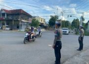 Sat Lantas Polres Bima Kota Laksanakan Kegiatan Rawan Pagi/Strong Point, Berikan Himbauan kepada Pengguna Jalan