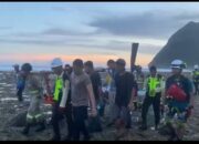 Polsek Sekongkang Bersama Tim Resque PT. AMNT Evakuasi Pemancing Terseret Ombak di Tanjung Mangkun Pantai Tropical