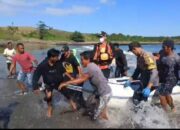 Polsek Sekongkang Bersama Tim Basarnas, Rescue PT AMNT, dan Masyarakat Evakuasi Korban Terseret Ombak di Pantai Buatin, Talonang Baru