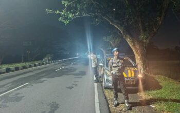 Tingkatkan Keamanan, Polsek Kediri Patroli Bypass BIL Antisipasi Kejahatan