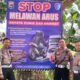 Satlantas Polres Lombok Barat Pasang Spanduk Himbauan untuk Cegah Pelanggaran Lalu Lintas