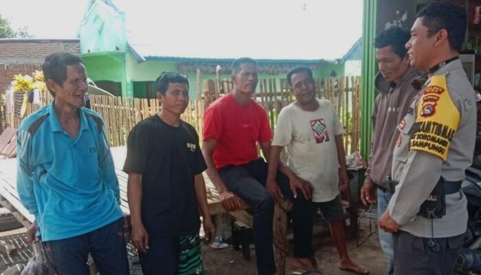 Bhabinkamtibmas Polsek Soromandi Sambang Kamtibmas, Warga Desa Sampungu Sampaikan Apresiasi Keberhasilan Polres Bima Jaga Kamtibmas
