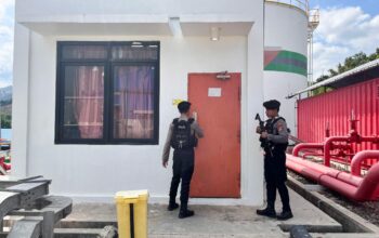 Unit Pamobvit Sat Samapta Polres Bima Kota Lakukan Pengamanan dan Patroli di Objek Vital PLTMG Bonto Bima