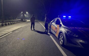 Polsek Kediri Intensifkan Patroli Blue Light di Jalur Rawan BIL Lombok Barat