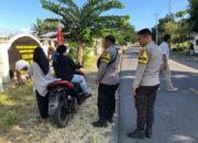 Anggota Polsek Pekat Laksanakan Operasi Penertiban Kendaraan Roda Dua yang Menggunakan Knalpot Racing (Brong)