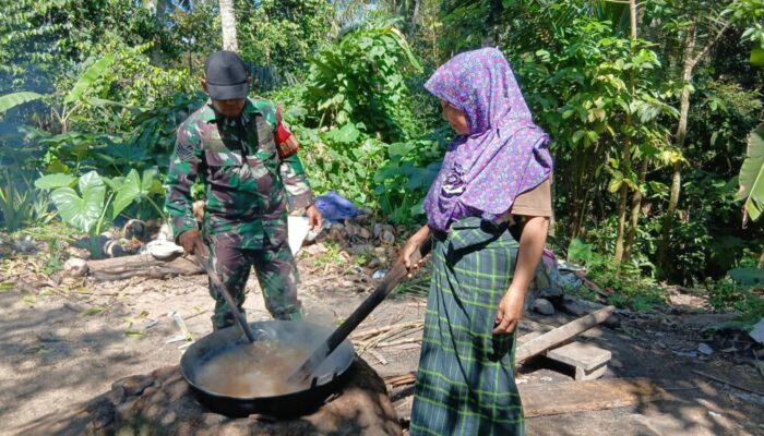 Petani Gula Aren Bersyukur Atas Jalan TMMD, Waktu Tempuh Kini Lebih Singkat