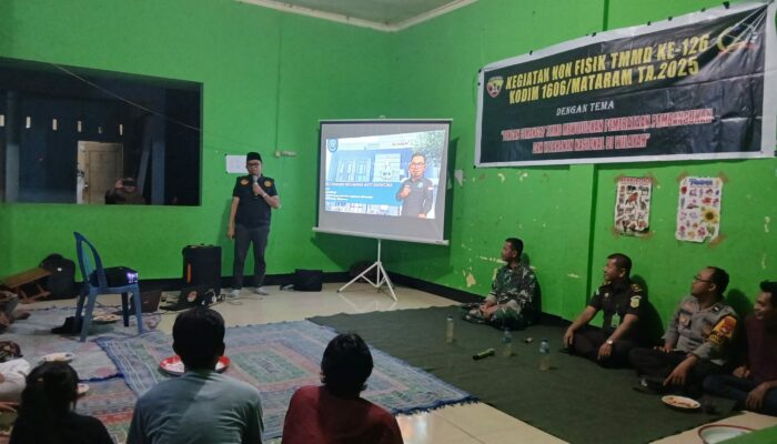 TMMD Kodim 1606/Mataram Gerakkan Masyarakat Dasan Geria Perangi Narkoba