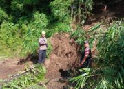 Babinsa Gerak Cepat Cek Longsor di BTN Dopang