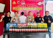 Tim Opsnal Polsek Rasana’e Barat Polres Bima Kota Amankan Ratusan Botol Miras Pemicu Konflik