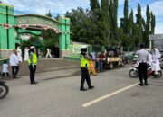 Lantas Polsek Rasanae Barat Laksanakan Strong Point Pagi, Ciptakan Kamseltibcarlantas