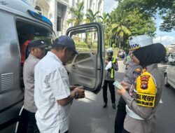 Polres Lombok Tengah Gelar Ramp Check, Pastikan Angkutan Umum Aman dan Layak Jalan.