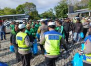 Ditlantas Polda NTB Gelar Apel Ojol, Jadikan Pengemudi Ojek Online Duta Keselamatan Berlalu Lintas