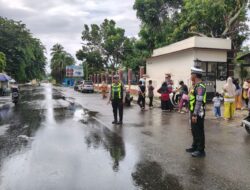 Sat Lantas Polres Dompu Laksanakan Pengamanan Sidang di Pengadilan Negeri Dompu