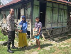Uluran Tangan Ikhlas Bhabinkamtibmas Polsek Woha Polres Bima Disambut Haru dan Bahagia Oleh Anak Yatim Piatu