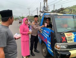 POLSEK MANGGELEWA DAN BHAYANGKARI BERBAGI TAKJIL, TEBARKAN BERKAH RAMADHAN 1447 H