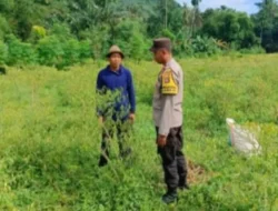 Polsek Gerung Edukasi Pertanian Mandiri di Desa Kebon Ayu