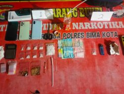 Tim Opsnal Sat Resnarkoba Polres Bima Kota Kembali Amankan 2 Terduga Pelaku, Sita 28,37 Gram Shabu dan 1,05 Gram Ganja