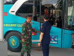 Babinsa Bertais Cek Situasi Arus Mudik H-8 Lebaran