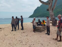 Polsek Monta Siaga di Pantai Rontu, Pastikan Kenyamanan Masyarakat Yang Menikmati Libur Lebaran