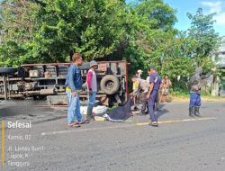 Kecelakaan Maut di Jalan Lintas Sumbawa-Bima: Truk Engkel Terbalik Usai Tabrak Motor, Satu Remaja Meninggal Dunia