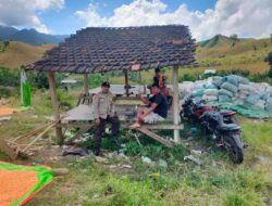 Bhabinkamtibmas Desa Jala Turun ke Lapangan, Pastikan Hasil Panen Aman dan Optimal