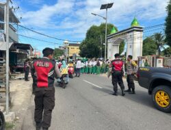 Unit Patmor Sat Samapta Polres Dompu Laksanakan Patroli Dialogis dan Pengamanan Pawai, Situasi Kamtibmas Tetap Kondusif