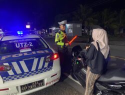 Satlantas Polres Lombok Utara Gelar Blue Light Patrol, Wujudkan Lalu Lintas Aman dan Kondusif