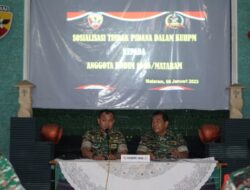 Kurangi Persentase Pelanggaran Bagi Anggota/Personel/Prajurit, Kodim 1606 Mataram Gelar Sosialisasi KUHPM