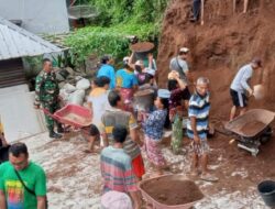 Babinsa Bentek Bantu Umat Budha Perluasan Tempat Ibadah Umat Budha