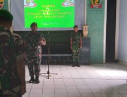 Dandim Kolonel Arm Arif Rahman, S.Sos., M.M., Pimpin Upacara Korps Raport Kenaikan Pangkat Personel Kodim 1606 Mataram