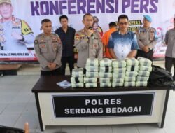 Polisi Amankan 38 Kg Sabu-sabu dan Dua Pelaku di Serdang Bedagai, Katanya Dijanjikan Upah 10 Juta