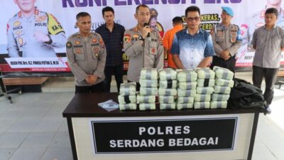 Polisi Amankan 38 Kg Sabu-sabu dan Dua Pelaku di Serdang Bedagai, Katanya Dijanjikan Upah 10 Juta