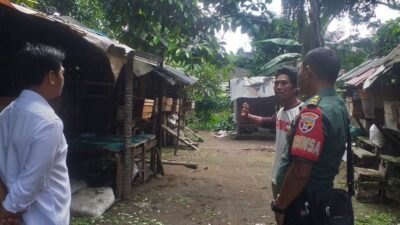 Menyambut Hari Raya Idul Adha 1444H, Babinsa dan Sekdes Pakuan Cek Kandang Milik Warga Binaan