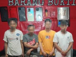 Satresnarkoba Polres Paser Berhasil Amankan 4 Pelaku Penyalahgunaan Narkotika di Desa Jone