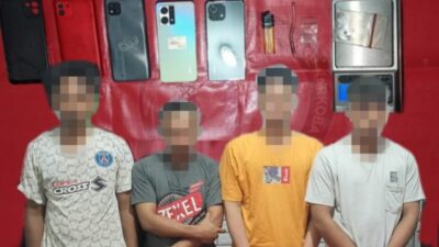 Satresnarkoba Polres Paser Berhasil Amankan 4 Pelaku Penyalahgunaan Narkotika di Desa Jone