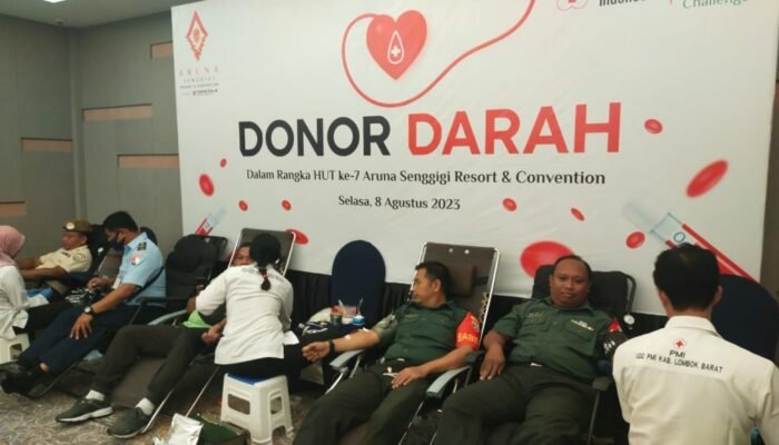Semangat Gotong Royong dan Kemanusiaan: Aruna Senggigi Resort & Convention Rayakan HUT ke-7 dengan Kegiatan Donor Darah