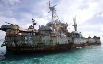 Filipina dan China Ribut Gara-gara Kapal Berkarat di Laut China Selatan