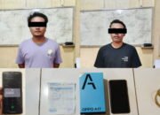 Polres Metro Polda Lampung Tangkap Pelaku Pencurian Handphone dan Penadahnya