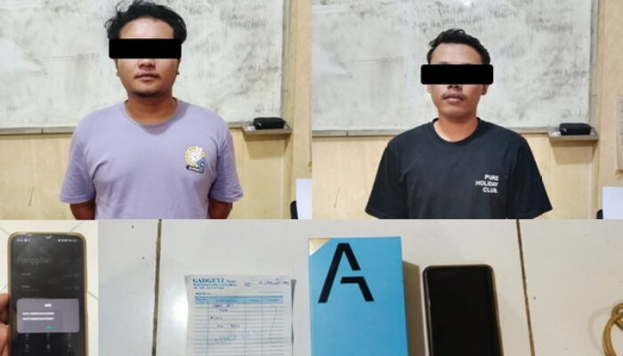 Polres Metro Polda Lampung Tangkap Pelaku Pencurian Handphone dan Penadahnya