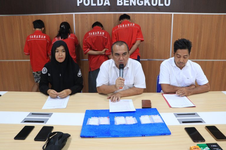 Polda Bengkulu Ungkap Kasus Narkoba, 4 Tersangka Ditangkap