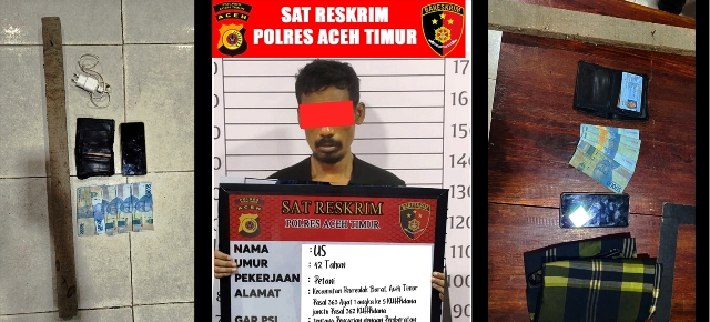 Polres Aceh Timur Tangkap Pelaku Pencurian Toko dan Bengkel