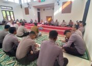 Personel Polres Bima Kota Laksanakan Binrohtal di Masjid Jabal Qubis