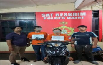 Pencuri Motor di Pasar Sidikalang Ditangkap, 2 Buron!