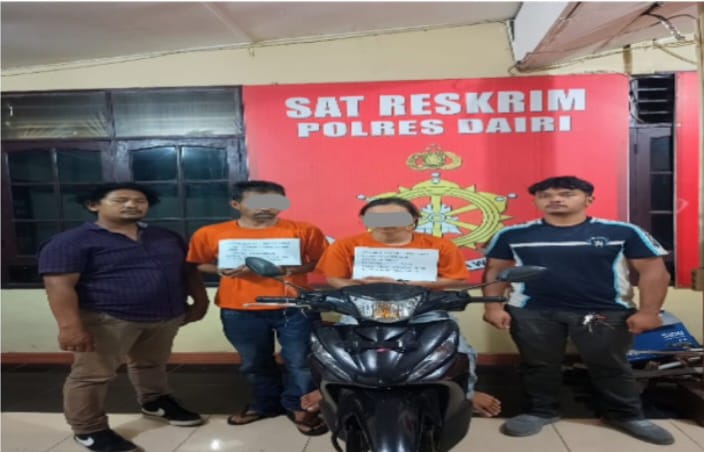 Pencuri Motor di Pasar Sidikalang Ditangkap, 2 Buron!