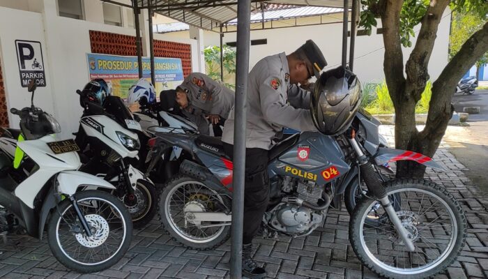 Siap Amankan Pilkada, Polres Lombok Barat Periksa Kendaraan Dinas