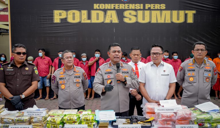 Baku Tembak di Asahan! Bandar Narkoba Melawan Saat Digerebek Polisi