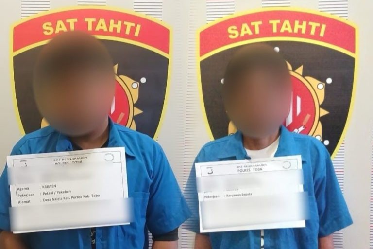 Polres Toba Gerebek Sarang Narkoba di Warung Tuak, Dua Tersangka Diamankan